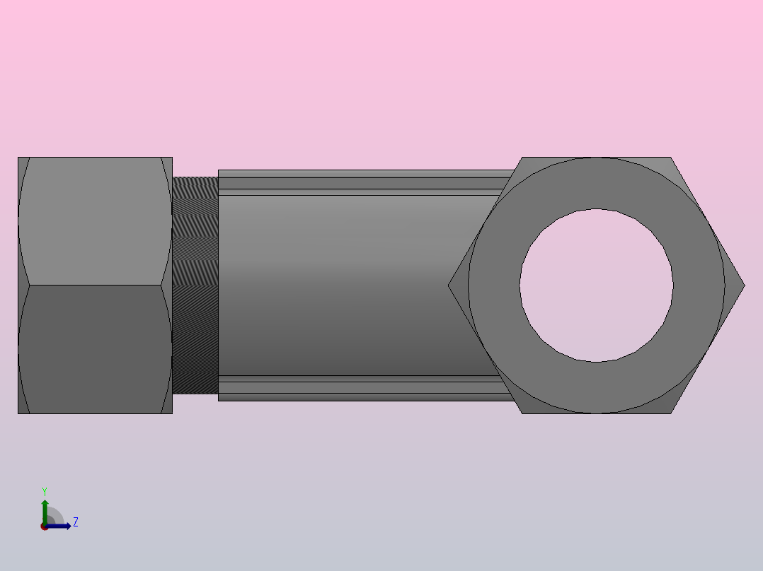 IKST 卡套螺纹侧三通接头_IKST04-01左视图