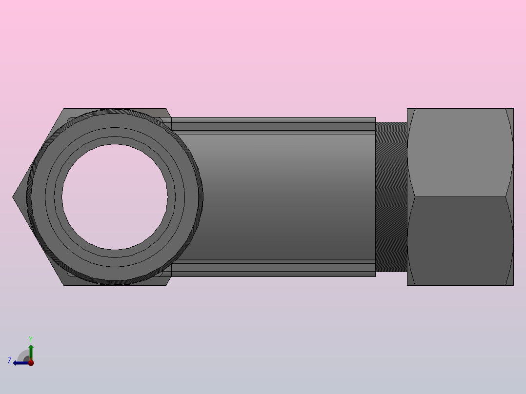IKST 卡套螺纹侧三通接头_IKST04-01右视图