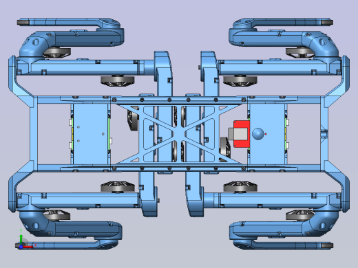 Solo 12dof四足机器狗3D图纸 Solidworks设计前视缩略图