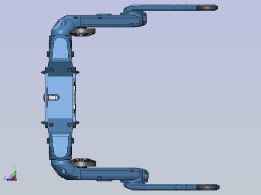 Solo 12dof四足机器狗3D图纸 Solidworks设计右视缩略图
