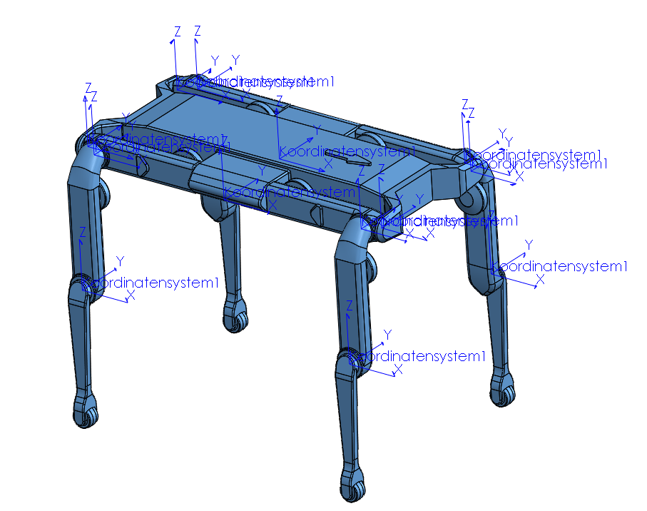 Solo 12dof四足机器狗3D图纸 Solidworks设计