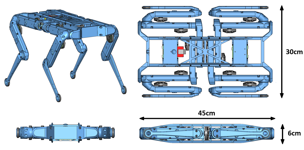 Solo 12dof四足机器狗3D图纸 Solidworks设计