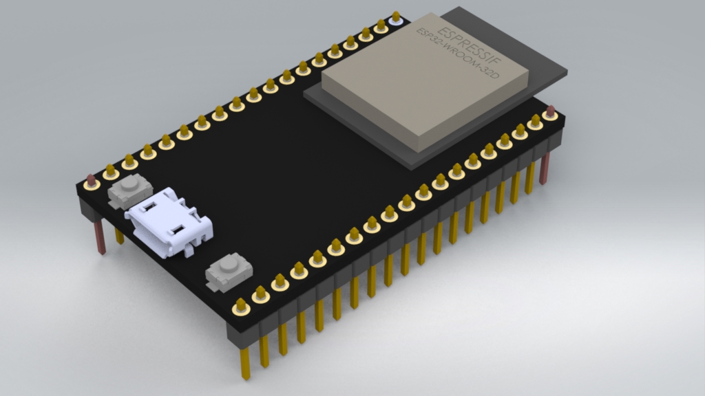 这是ESP32-DevKitC V4板的基本型号，具有38个引脚，采用ESP32-WROOM-32D双核芯片