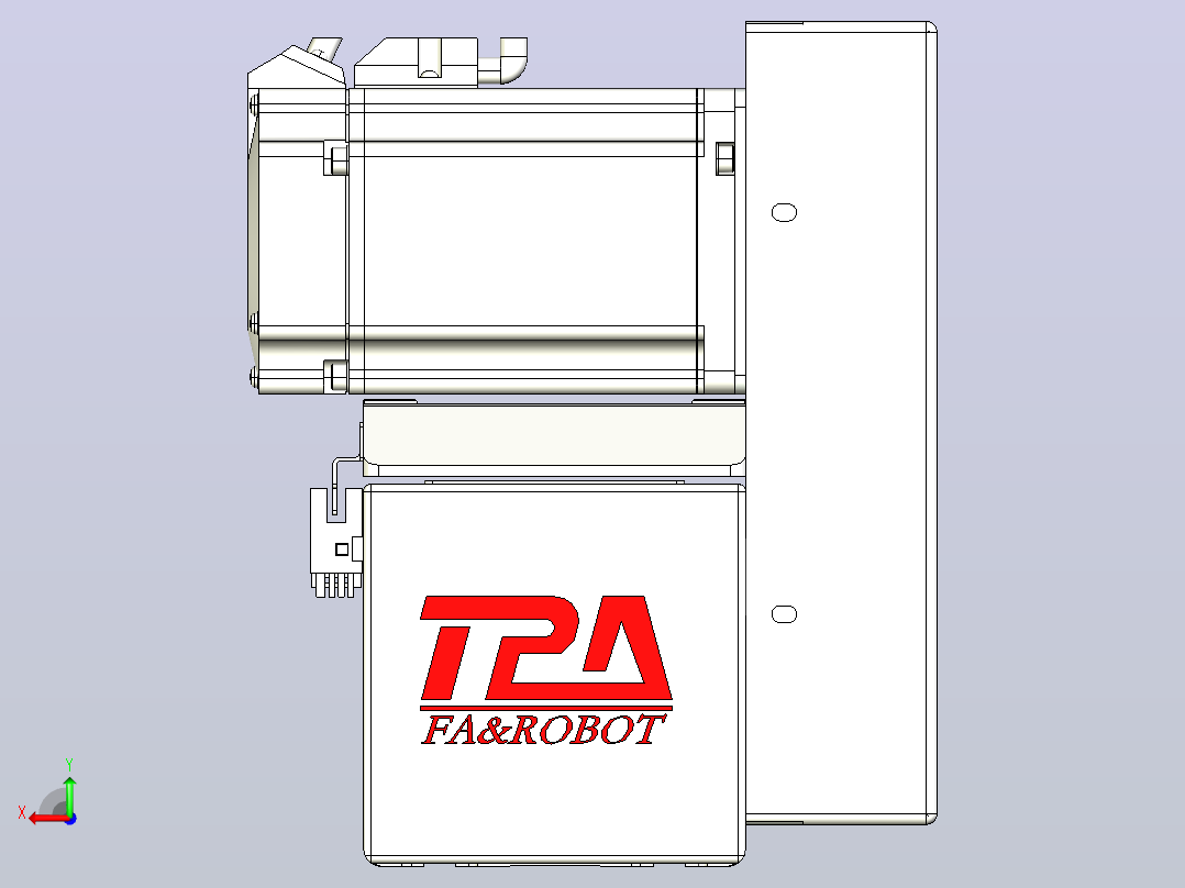伺服电机集成皮带传动直线执行器TPA-OCB-100-192-L750-RU-P75-N3后视图