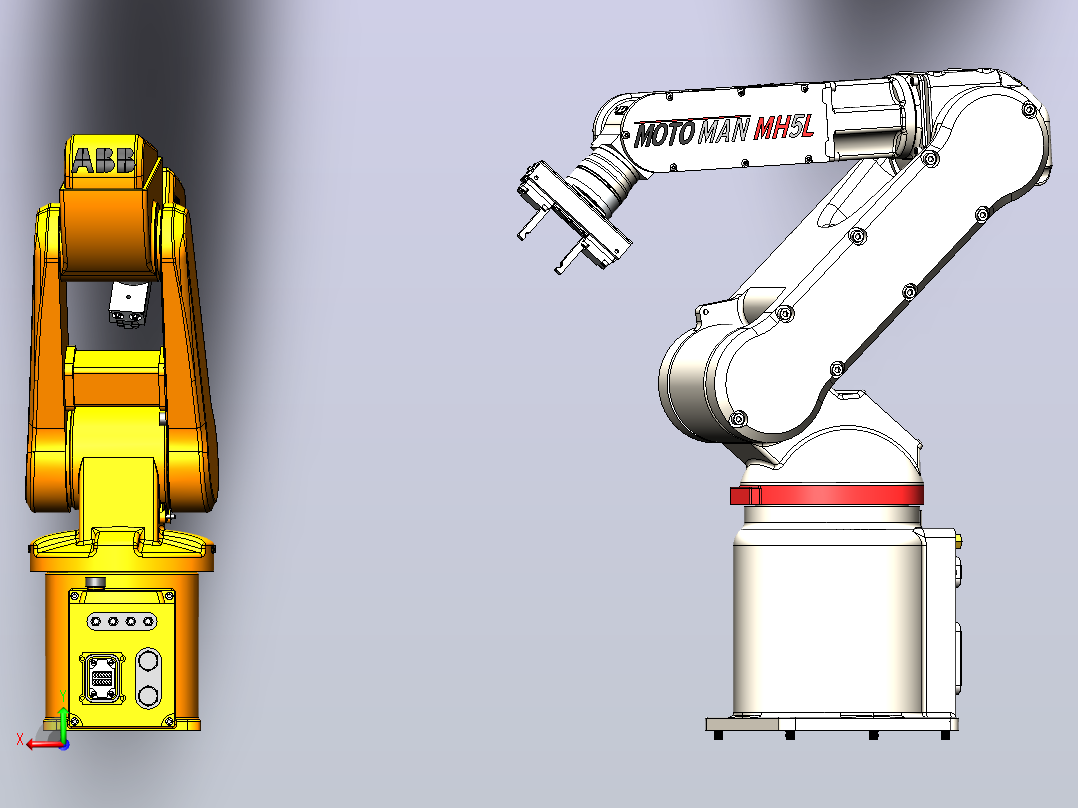 ABB IRB 120机器人机械臂后视图