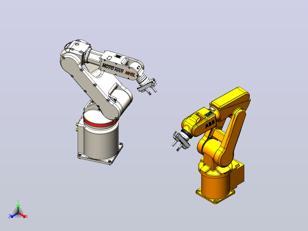 ABB IRB 120机器人机械臂正等轴测图