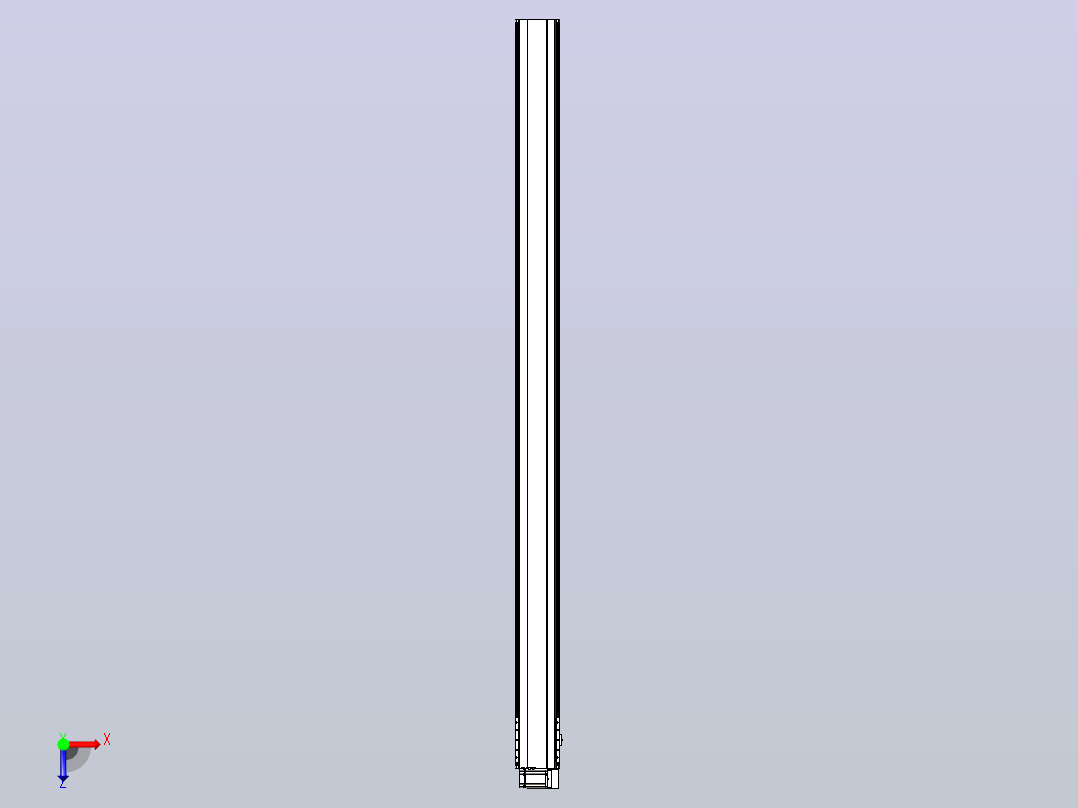 皮带直线轴半封闭可选导轨TPA-HNB-202D-140-L3050-RU-C-P75-N3俯视图