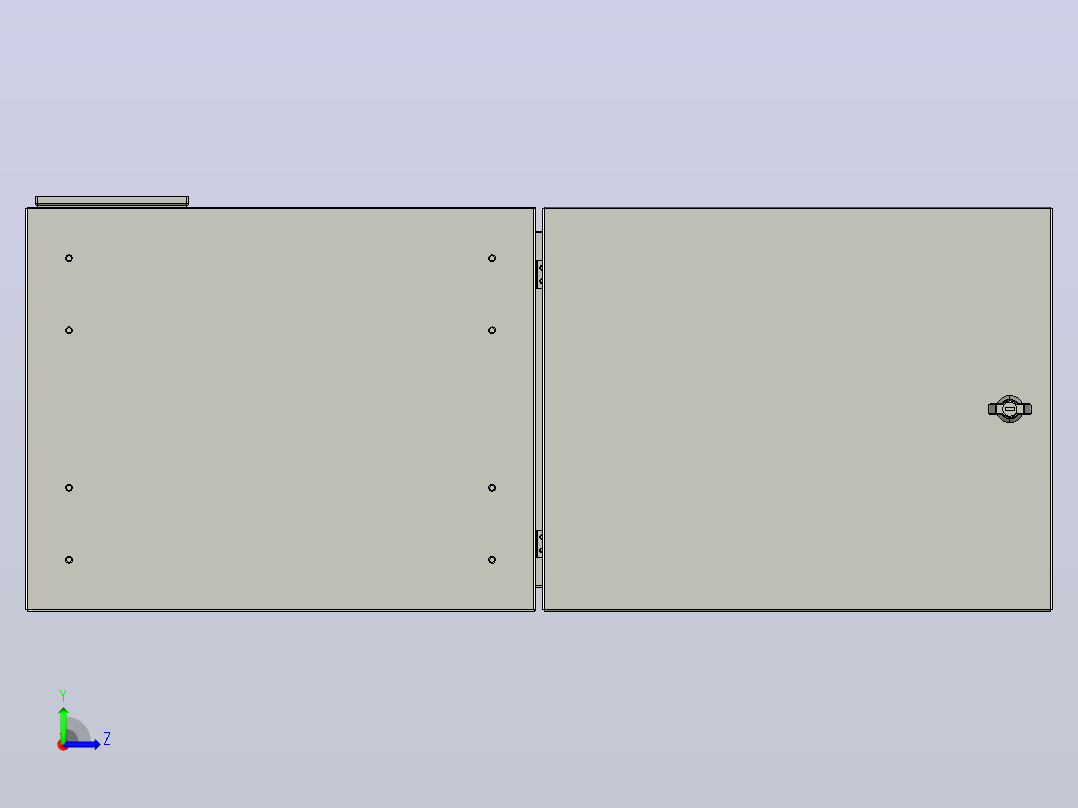 9U IP65 WALLBOX非标机箱[9U IP65 WALLBOX]左视图