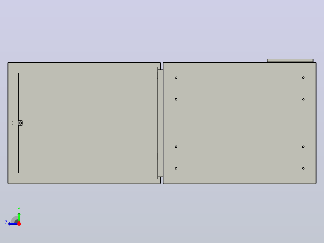 9U IP65 WALLBOX非标机箱[9U IP65 WALLBOX]右视图