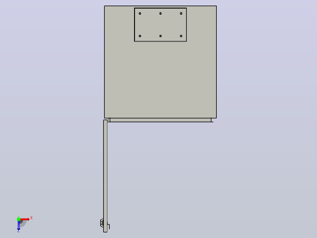 9U IP65 WALLBOX非标机箱[9U IP65 WALLBOX]俯视图