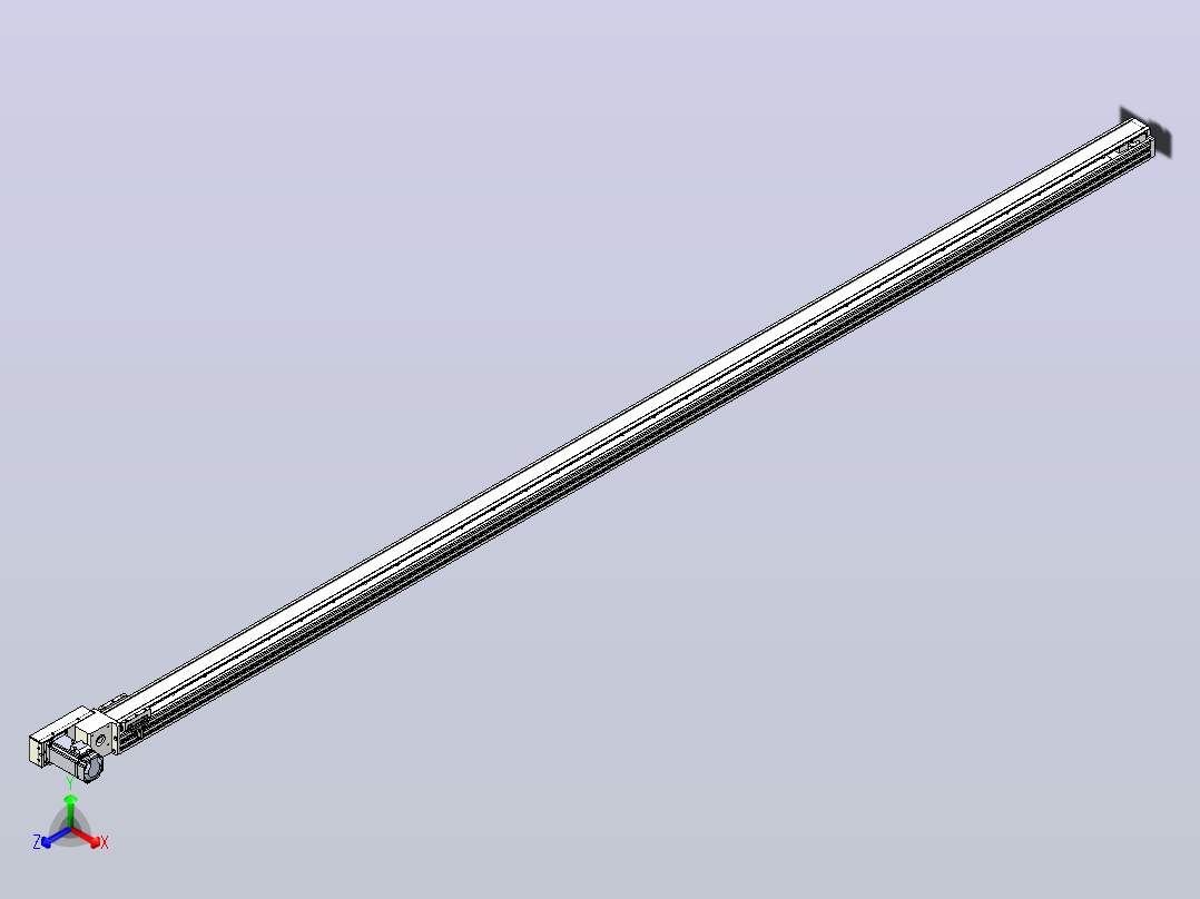 皮带直线轴半封闭可选导轨TPA-HNB-85S-90-L3050-ML-C-P20-N3正等轴测图