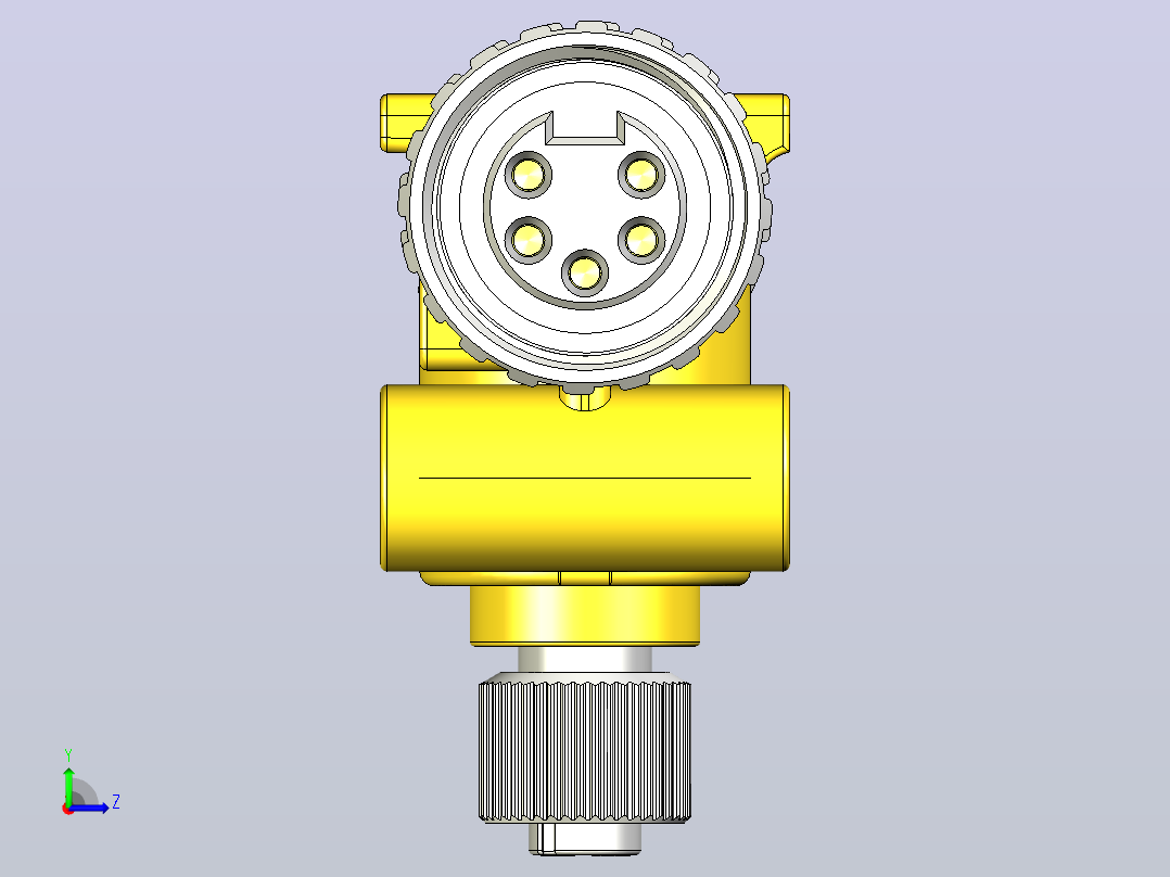 7-8英寸x M12 T型分离器插头插座左视图