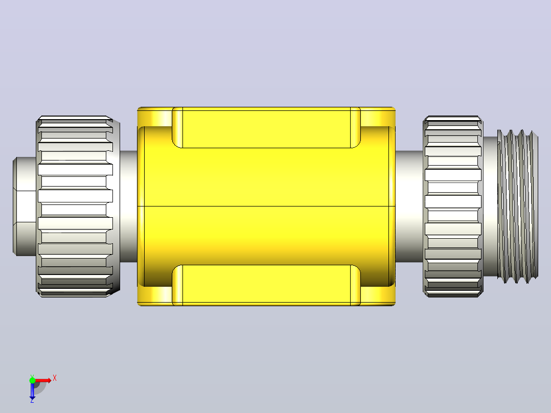 7-8英寸x M12 T型分离器插头插座俯视图