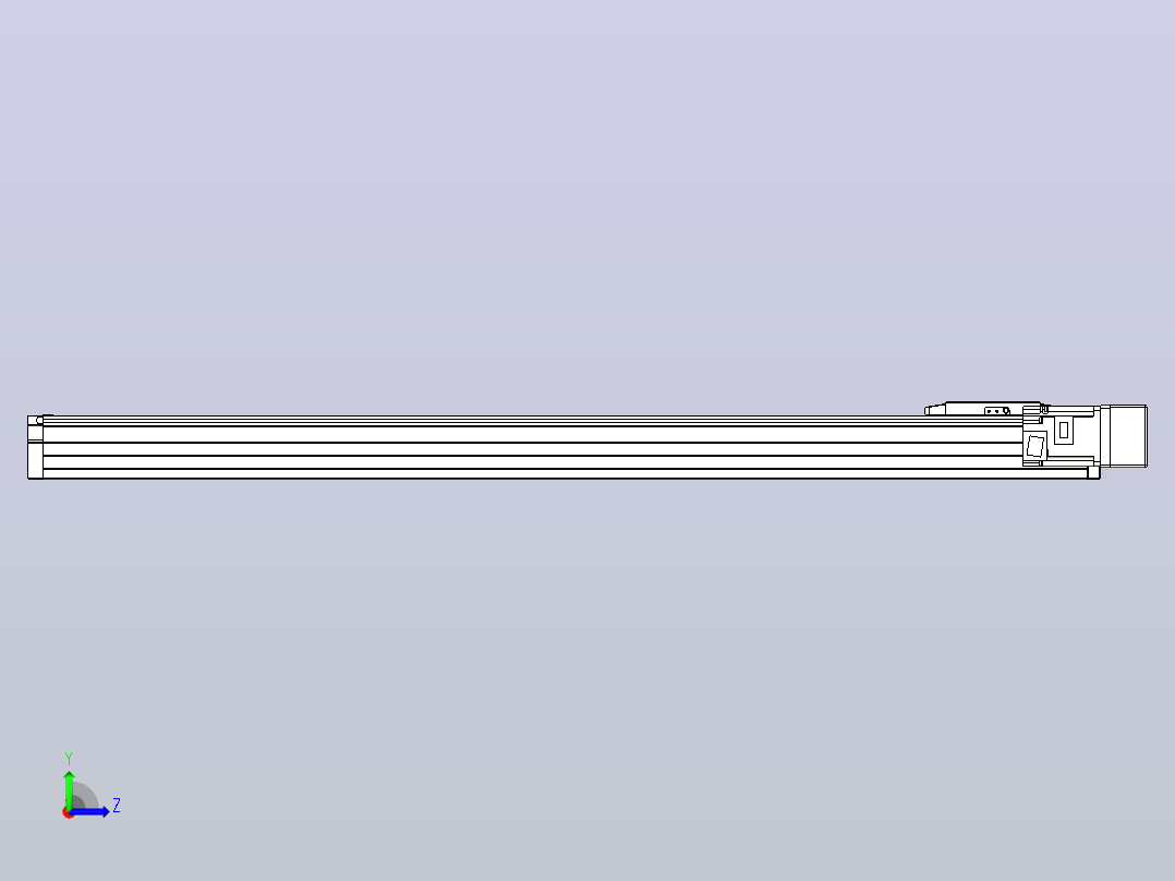 滚珠丝杠直线轴内置导轨TPA-GCR-80-1610C-L850-MR-M40-N3左视图