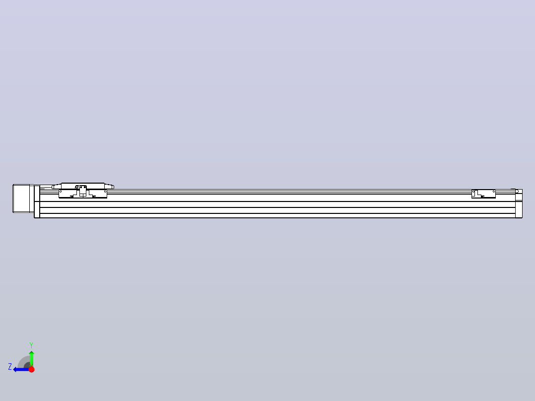 滚珠丝杠直线轴内置导轨TPA-GCR-80-1610C-L850-MR-M40-N3右视图