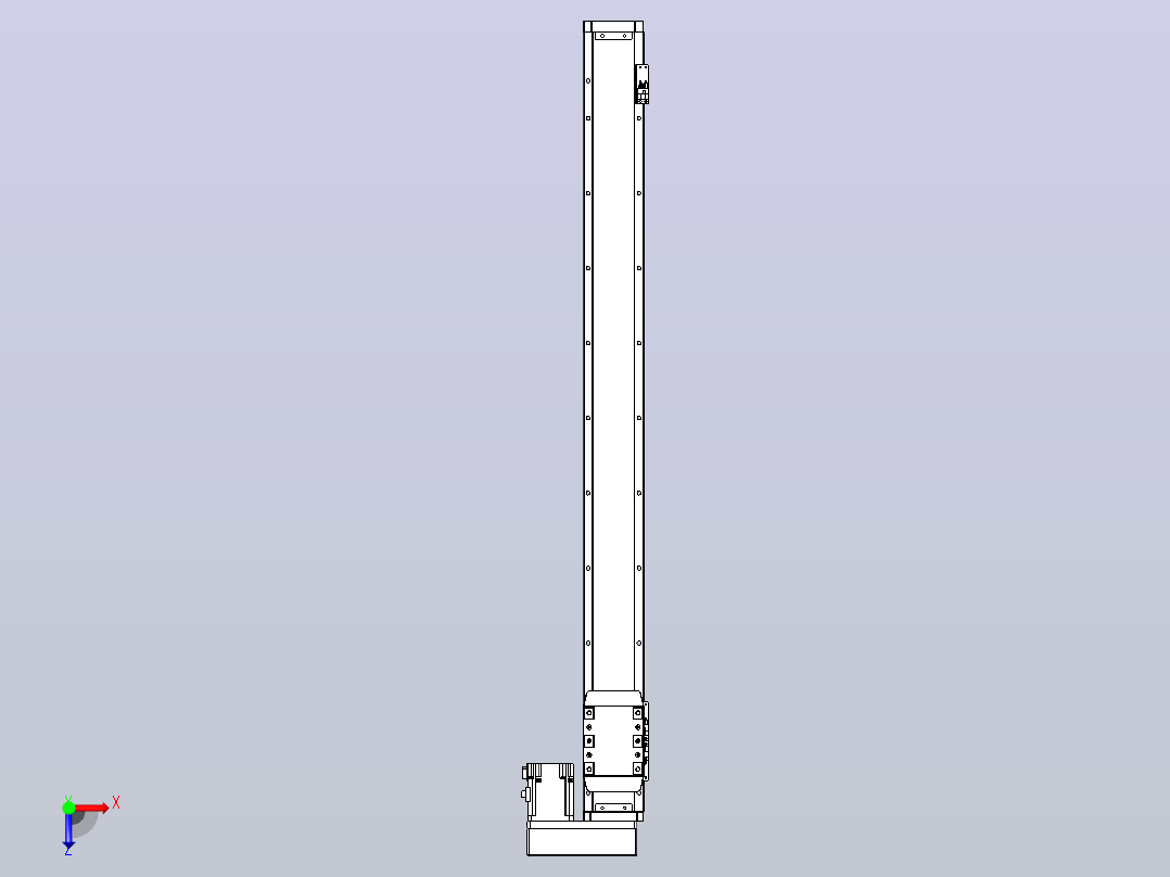 滚珠丝杠直线轴内置导轨TPA-GCR-80-1610C-L850-MR-M40-N3俯视图