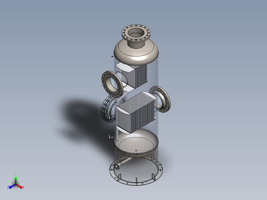 蒸汽分离器以及零件正等轴测图