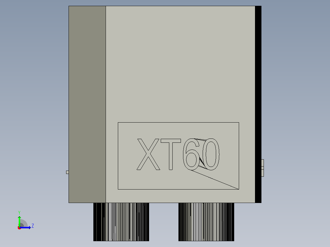 TX60 公头左视图