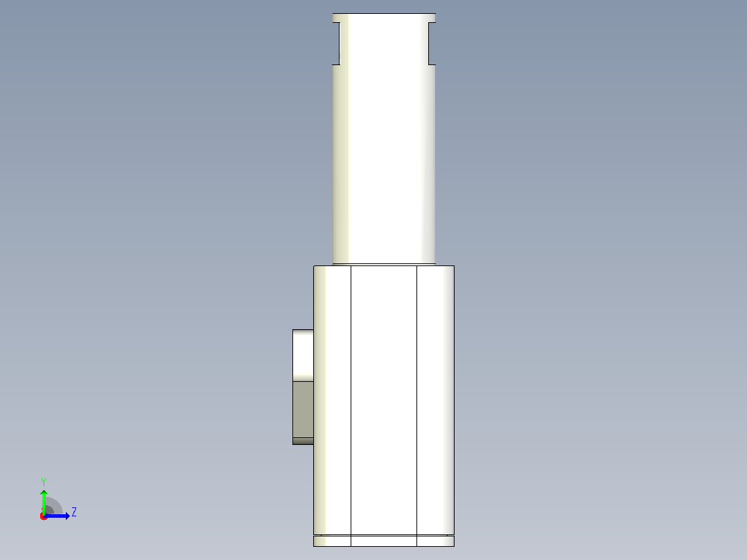3D打印机的多端口PTFE适配器左视图