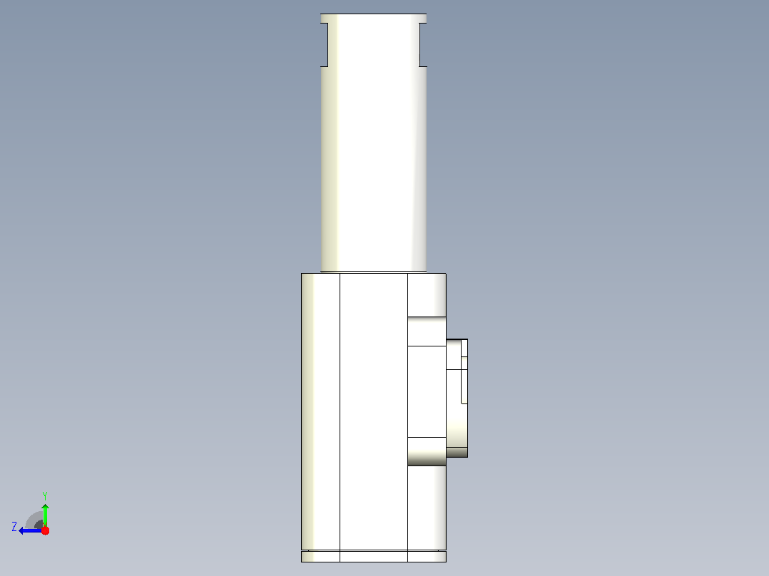 3D打印机的多端口PTFE适配器右视图