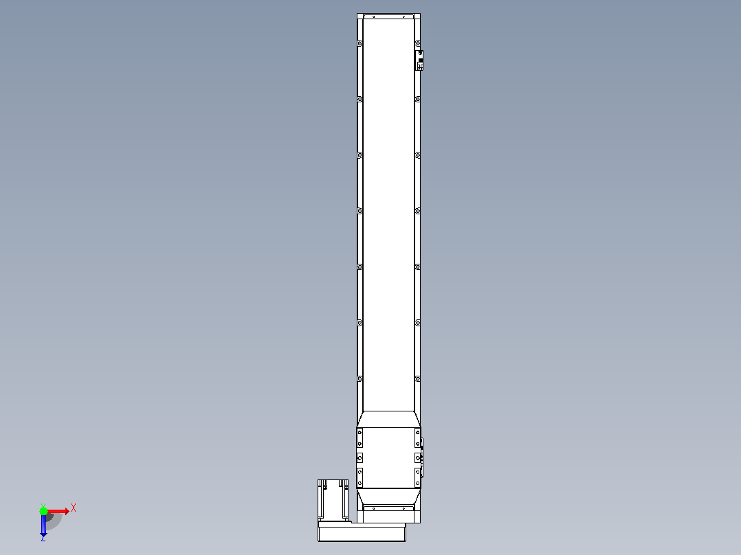 滚珠丝杠直线轴内置导轨TPA-GCR-170-2510C-L1050-MR-M75-N3俯视图