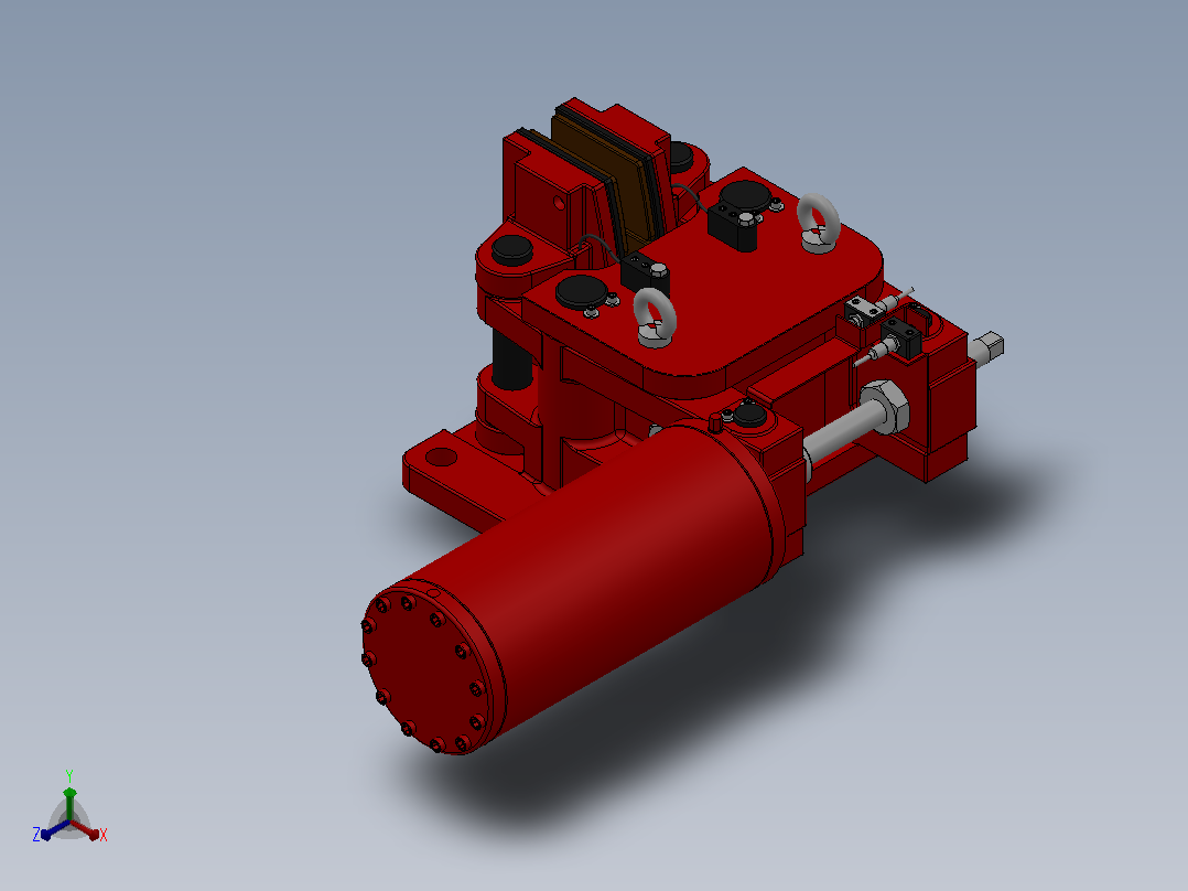 SBD-C安全制动器_SBD425-C-2000×40ⅠRL.WL.CL正等轴测图