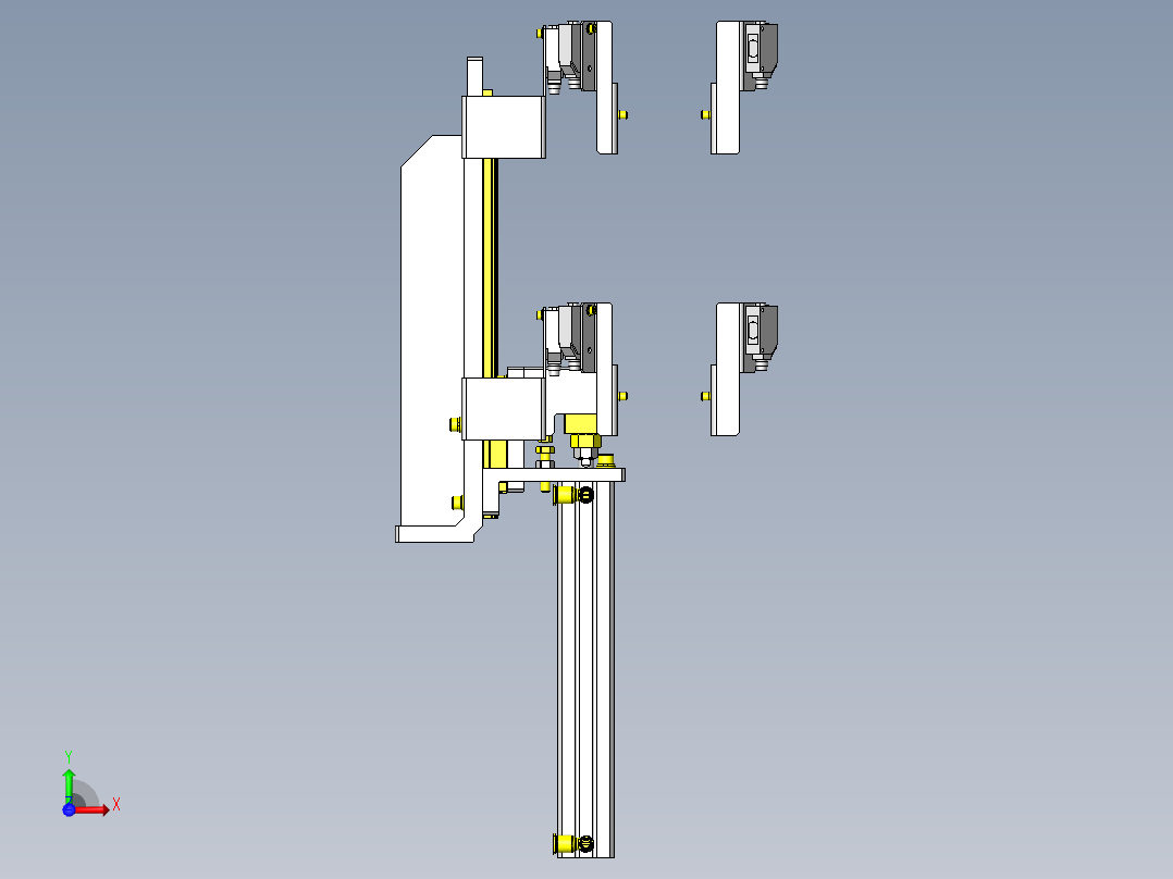 工件升降移载机构前视图