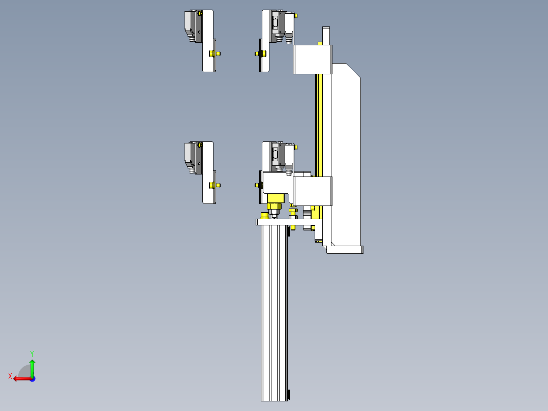工件升降移载机构后视图