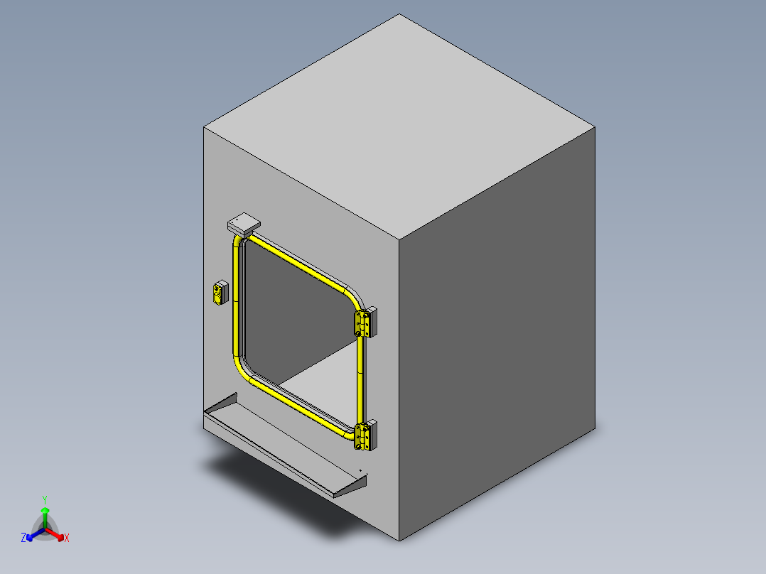 密闭门正等轴测图
