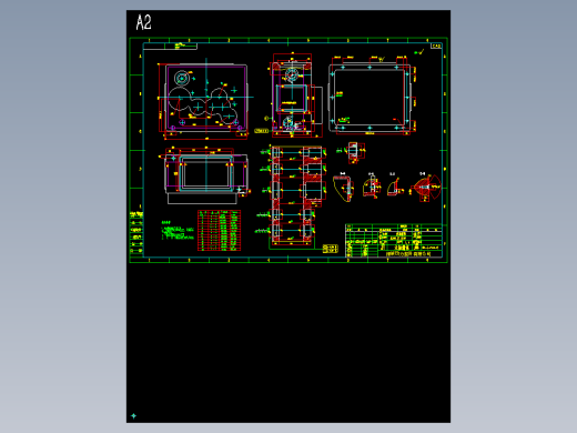 箱体和主轴零件图