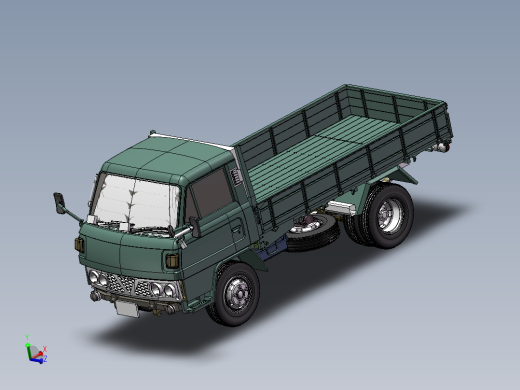 卡车3D图纸 机械设备设计3D模型参考资料素材