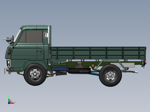 卡车3D图纸 机械设备设计3D模型参考资料素材前视缩略图