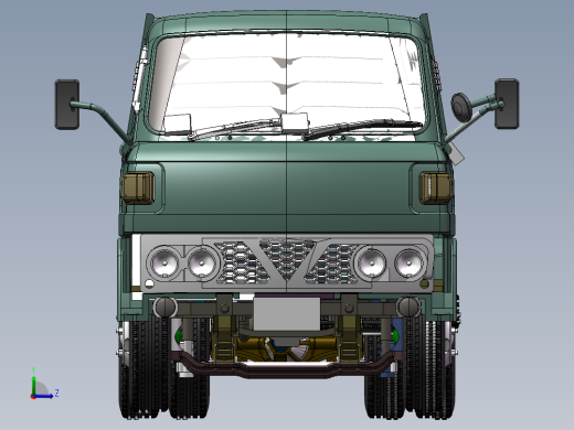 卡车3D图纸 机械设备设计3D模型参考资料素材左视缩略图