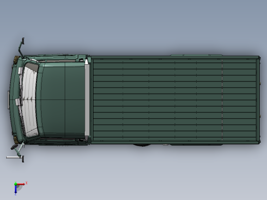 卡车3D图纸 机械设备设计3D模型参考资料素材俯视缩略图