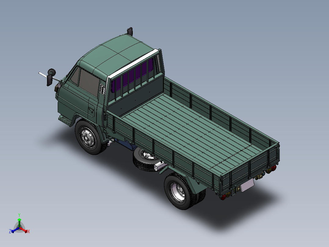 卡车3D图纸 机械设备设计3D模型参考资料素材正等轴测图