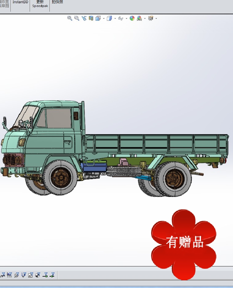 卡车3D图纸 机械设备设计3D模型参考资料素材