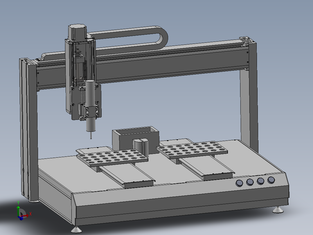 双工位自动打螺丝机 3D图纸 机械设备设计自动化3D模型文件