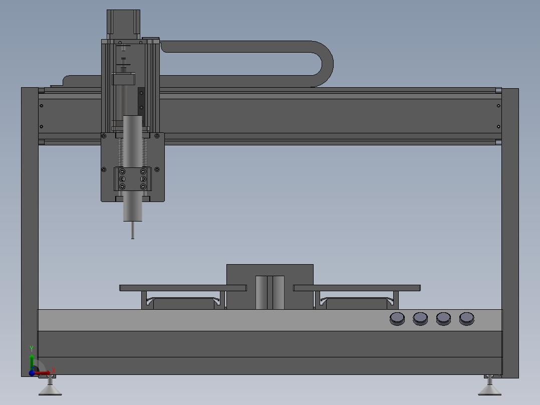 双工位自动打螺丝机 3D图纸 机械设备设计自动化3D模型文件前视图