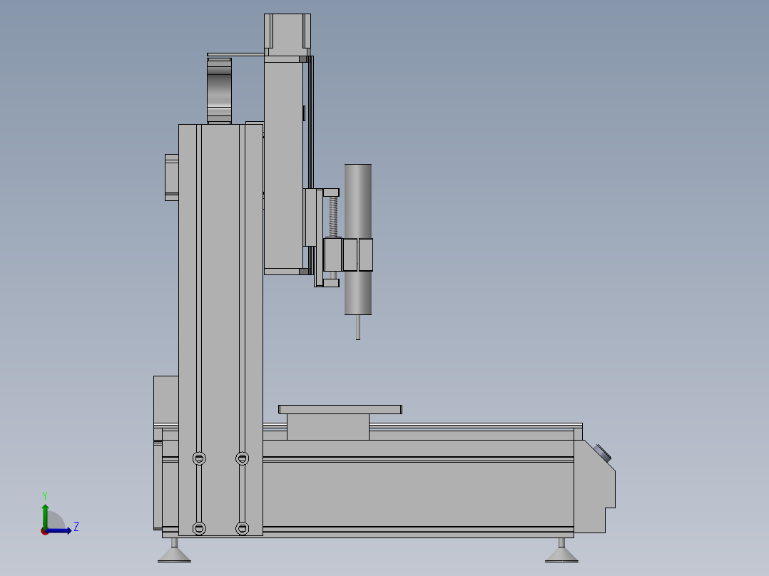 双工位自动打螺丝机 3D图纸 机械设备设计自动化3D模型文件左视图