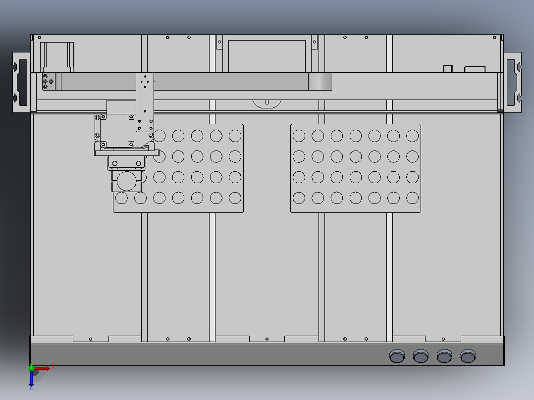双工位自动打螺丝机 3D图纸 机械设备设计自动化3D模型文件俯视图