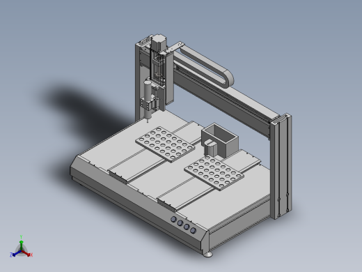 双工位自动打螺丝机 3D图纸 机械设备设计自动化3D模型文件正等轴测缩略图