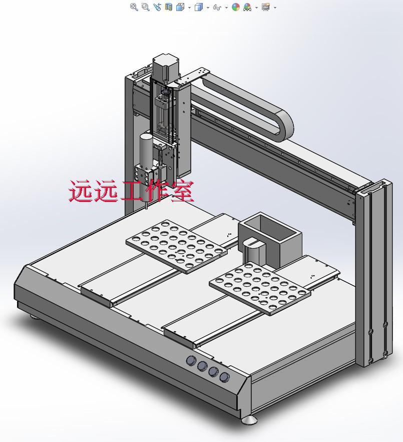 双工位自动打螺丝机 3D图纸 机械设备设计自动化3D模型文件