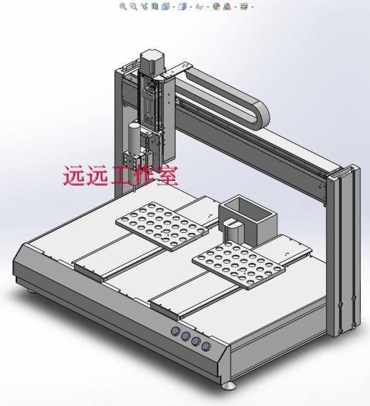 双工位自动打螺丝机 3D图纸 机械设备设计自动化3D模型文件缩略图
