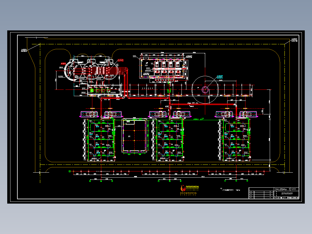 3X135MW电厂干除灰设施平面布置总详图