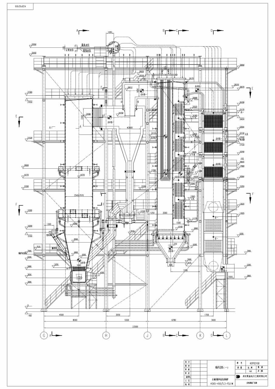 生物质发电厂锅炉总图