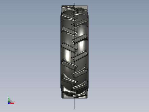 solidworks 汽车轮胎3D模型前视缩略图