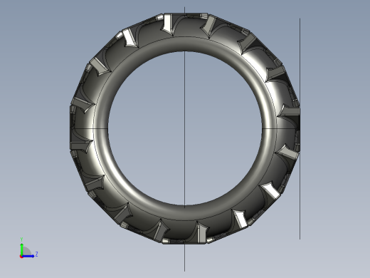 solidworks 汽车轮胎3D模型左视缩略图