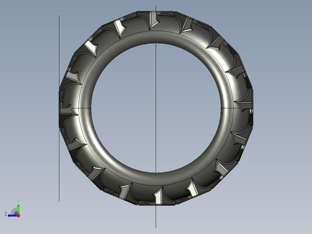 solidworks 汽车轮胎3D模型右视图