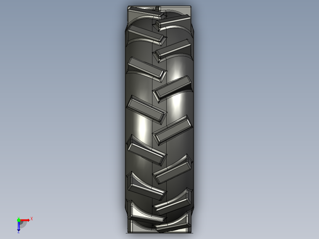 solidworks 汽车轮胎3D模型俯视图