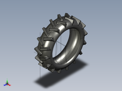 solidworks 汽车轮胎3D模型正等轴测缩略图